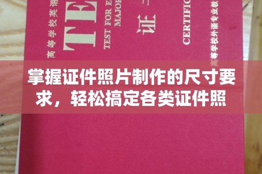柳南掌握证件照片制作的尺寸要求，轻松搞定各类证件照